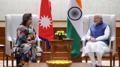 परराष्ट्रमन्त्री डा. देउवाद्वारा भारतीय प्रधानमन्त्री मोदीसँग शिष्टाचार भेट