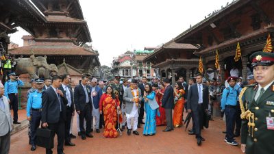 राष्ट्रपति पाैडेलद्वारा श्रीकृष्ण जन्माष्टमीकाे उपलक्ष्यमा पाटन कृष्णमन्दिरमा पूजा आरधना