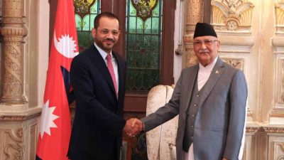 प्रम ओलीसँग ओमानका विदेशमन्त्रीको शिष्टाचार भेट