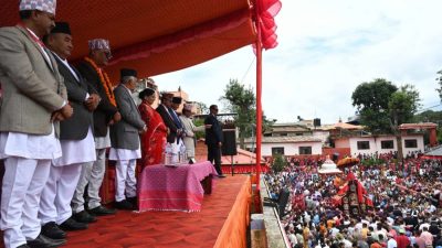 राष्ट्रपति पौडेलद्वारा भगवती रथजात्रा अवलोकन
