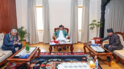 वालुवाटारमा प्रधानमन्त्री ओली, देउवा र प्रचण्ड