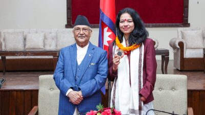 कास्यपदक विजेता गोवर्धनलाई ६५ लाख पुरस्कार दिने घोषणा