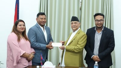 प्रधानमन्त्रीसमक्ष उद्धार कोषमा एकैदिन साढे तीन करोड हस्तान्तरण