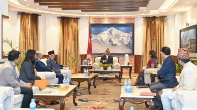 रोजगारी र सुशासनमा दलहरु मिलेर काम गर्न राष्ट्रपतिको सुझाव