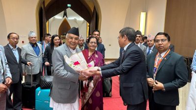 राष्ट्रपति पाैडेल कतारकाे दोहामा