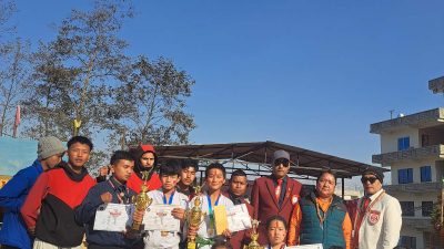 क्योकुशिन कराते प्रतियोगितामा आईकेओ-के नेपालका खेलाडीले हात पारे १२ पदक