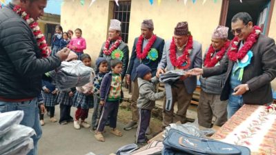 दाेलखाका बिभिन्न बिद्यालयमा कांग्रेस नेता प्रभुराम श्रेष्ठद्वारा कम्प्युटर सहित शैक्षिक&hellip;