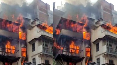 मखन टोलमा लागेको आगो नियन्त्रणमा आयो, एक जनाको मृत्यु