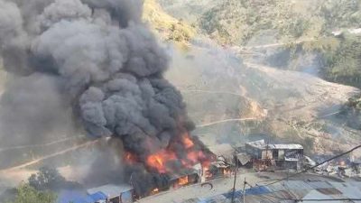 भीषण आगलागीले बाजुराको बाम्का बजारका ४० पसल ध्वस्त