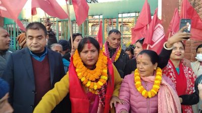 भक्तपुरमा आजपा उम्मेदवार देवकुमारी साहको चुनावी छलफल एवं भेटघाट तिब्र