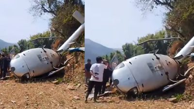 दुर्घटनाग्रस्त हेलिकप्टरमा पाइलट सहित ६ यात्रु सवार, सबै सकुशल