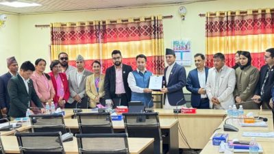 प्रतिनिधि सभा नियमावली मस्यौदा प्रतिवेदन सभामुखलाई हस्तान्तरण