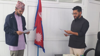 रास्वपाको केन्द्रीय सचिवालय सदस्यमा सागर ढकालको शपथ ग्रहण