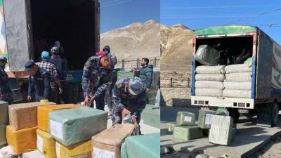 मुस्ताङको कोरलानाकाबाट ठूलो परिमाणमा भेप बरामद, दुई कन्टेनर नियन्त्रणमा