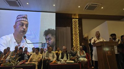 एमालेसँग सहकार्य नतोड्ने गगन थापाको घोषणा