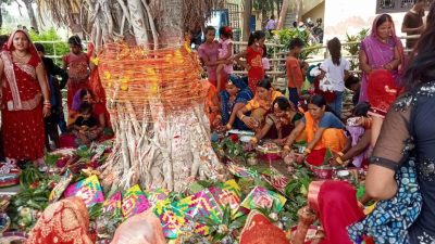 पति दीर्घायुको कामनासहित मिथिलाञ्चलमा धुमधामसँग मनाइँदै वट सावित्री पर्व